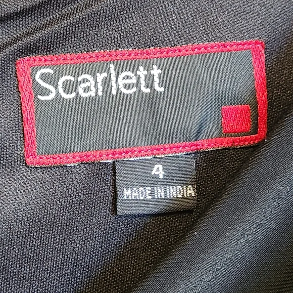 Scarlett Black Dress w Silver Accent Shoulders. Size 4. Wrinkle free. - Picture 3 of 5